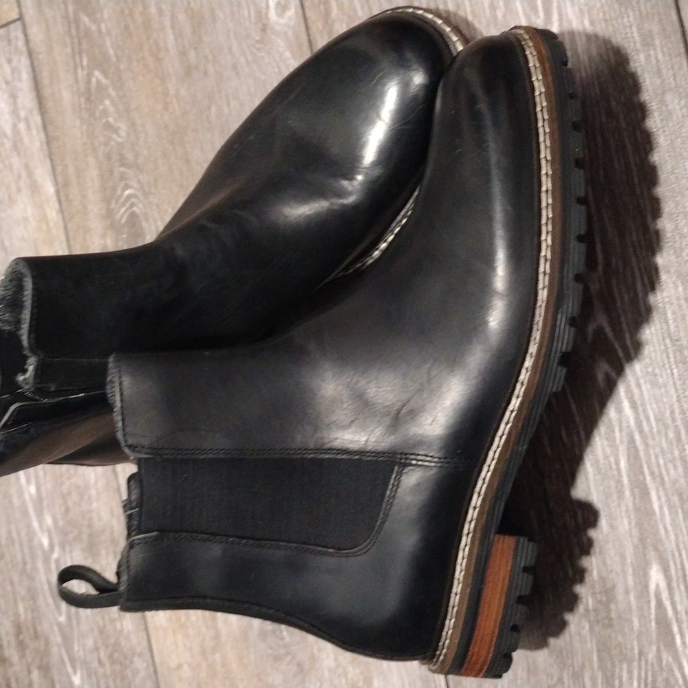 COPY - Crevo black leather zip Chelsea boots. NWT. Size 10.5